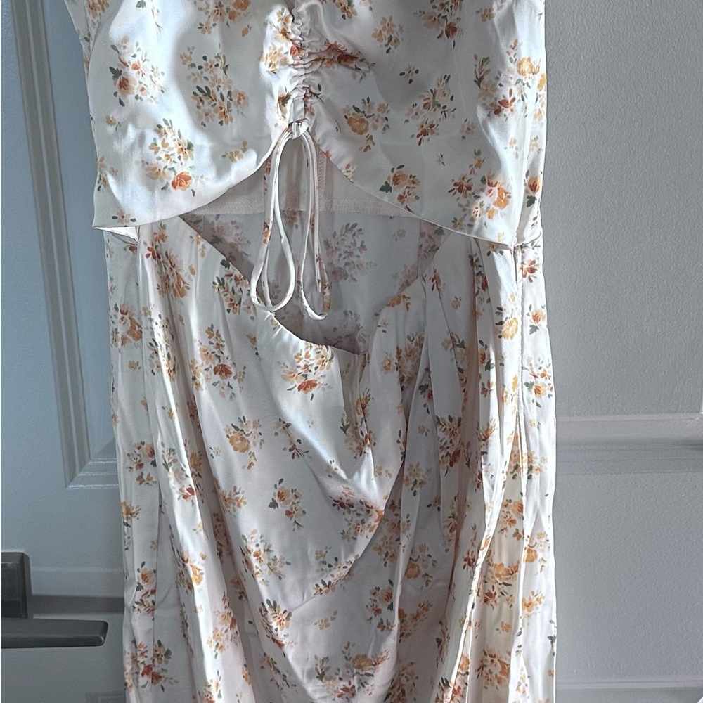 Abercrombie & Fitch Floral Cutout Midi Dress